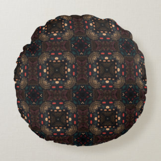 Classic Moroccan Geometric Decorative Patterns Round Pillow