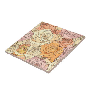 Classic Mosaic Rose céramique Carreaux pour couloi