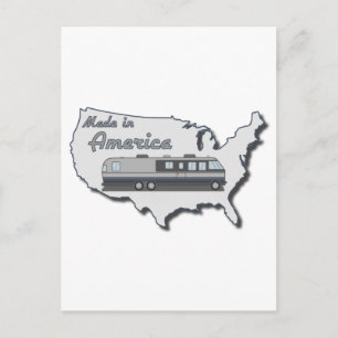 Classic Motor Home Made in America Postcard