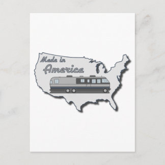 Classic Motor Home Made in America Postcard