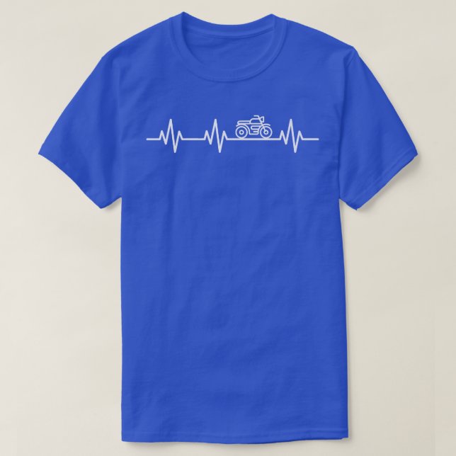 Classic Motorcycle Biker Heartbeat Cruiser Love Li T-Shirt (Design Front)