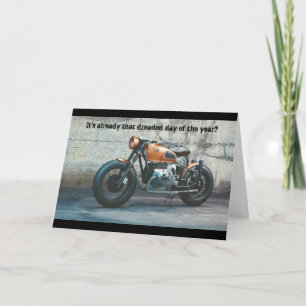 Classic Motorcycle Birthday Card