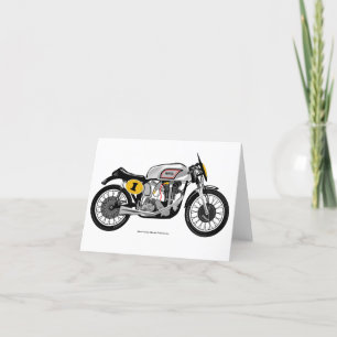 Classic motorcycle greeting card. thank you card