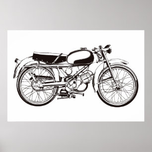 Classic motorcycle I Poster