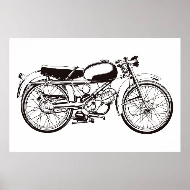 Classic motorcycle I Poster (Front)