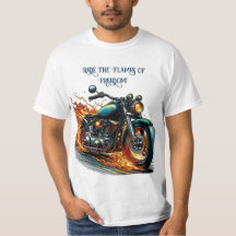 Classic Motorcycle in Motion with Flames