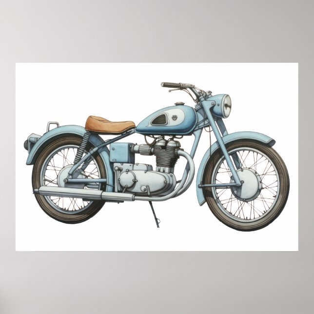 Classic motorcycle VII Poster (Front)