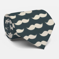Classic Moustache Pattern on Black