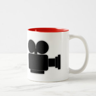  CLASSIC MOVIE CAMERA ICON DESIGN Two-Tone COFFEE MUG