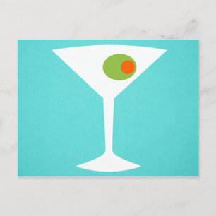 Classic Movie Martini Postcard