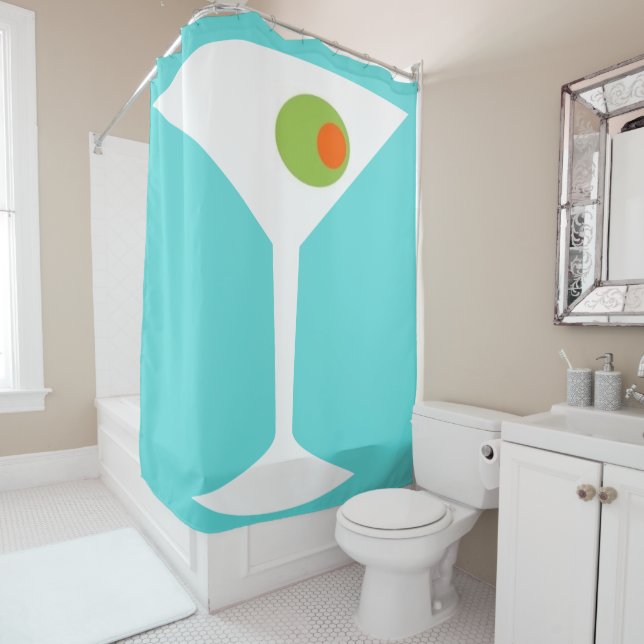 Classic Movie Martini Shower Curtain (In Situ)