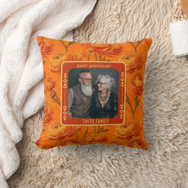 Classic Mr And Mrs 15Th Anniversary Throw Pillow  (Blanket)