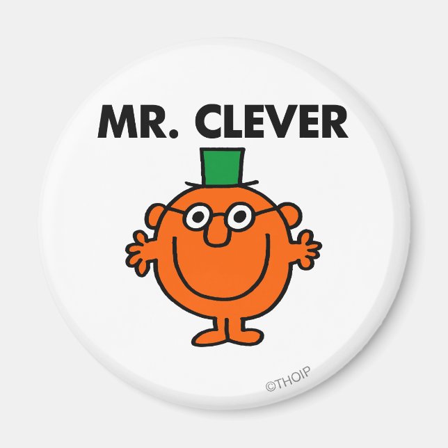 Classic Mr. Clever Logo Magnet (Front)