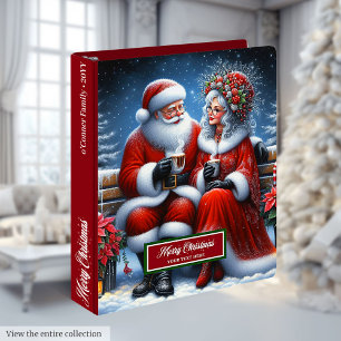 Classic Mr. & Mrs. Claus Personalized Recipe Book Binder