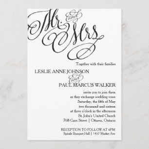 Classic Mr. & Mrs. Wedding Invitation