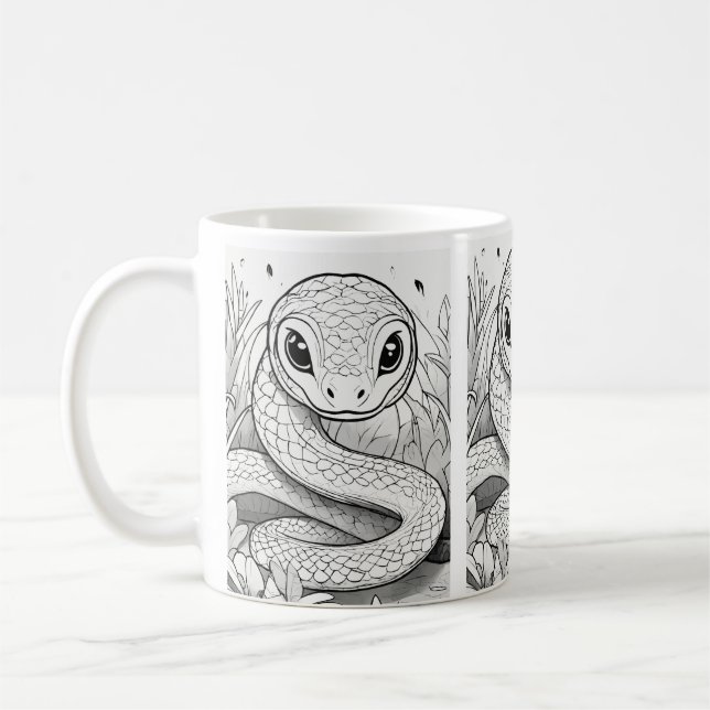 Classic Mug, 11 oz , Dragon Mug, Coffee Cup, Snake Mug (Left)