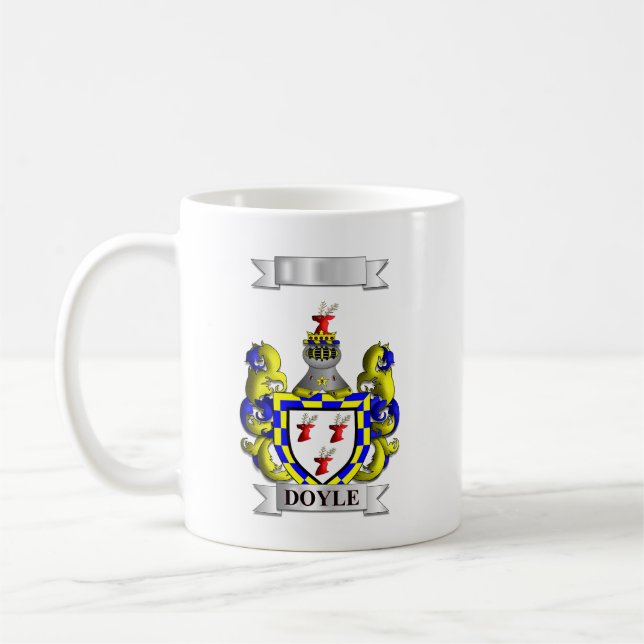 Classic Mug Doyle Surname And Shield (Left)