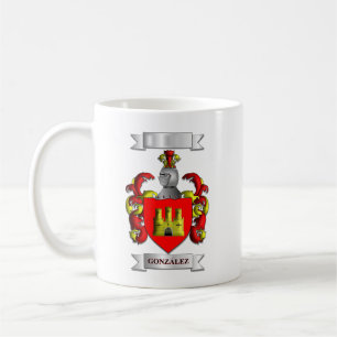 Classic Mug Gonzalez Surname And Shield