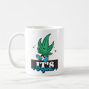 Classic Mug Its Organic Funny Retro Leaf