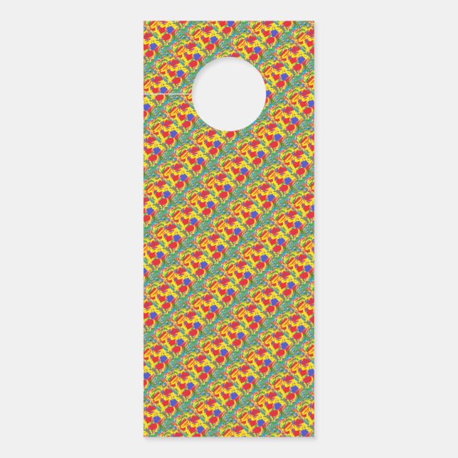 Classic Mug with colour art background Door Hanger (Front)