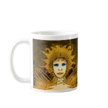 Classic Mug with Golden Art Déco Style Fairy