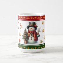 Classic Mug with Snowman and Christmas Cookies