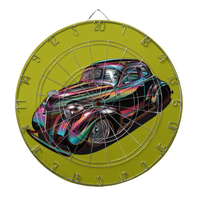 Classic Muscle Car Dartboard (Front)