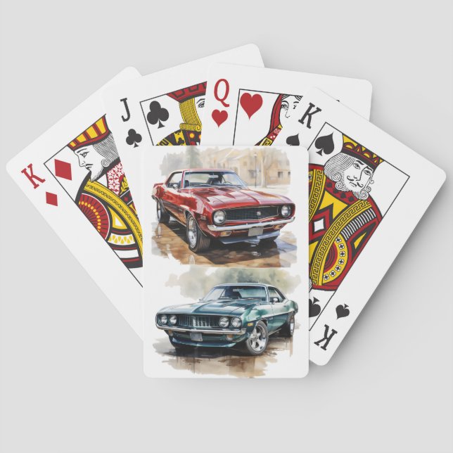 Classic Muscle Car Playing Cards (Back)