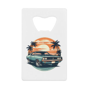 Classic Muscle Car Retro Vintage Style Credit Card Bottle Opener