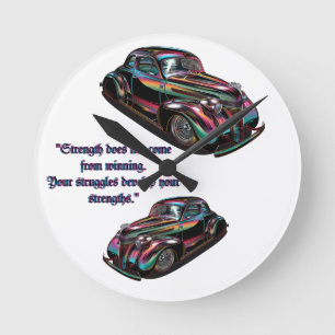 Classic Muscle Car Round Clock
