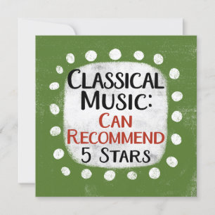 Classic Music Review 5 étoiles Carte de voeux