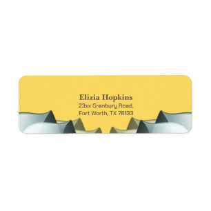 Classic Mustard Yellow Rustic Farm Themed Address