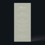 Classic Muted Green Elegant Wedding Menu<br><div class="desc">Classic wedding menus featuring a simple and timeless design with elegant script and traditional serif fonts.</div>