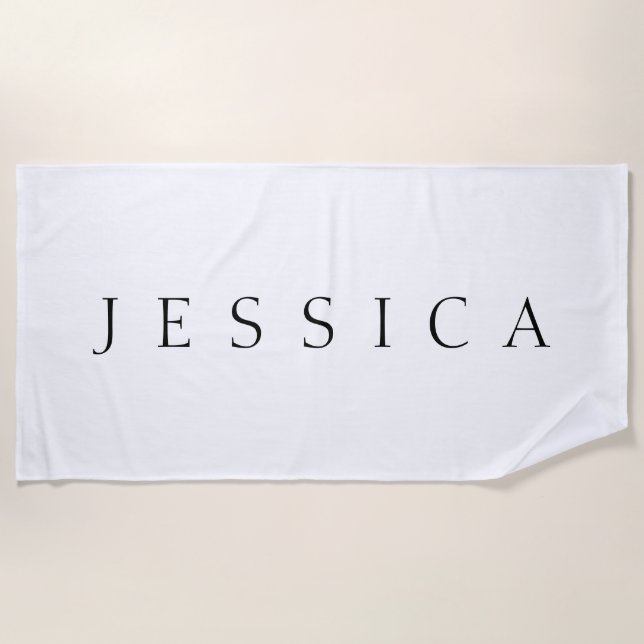 Classic Name (or word) Beach Towel (Front)