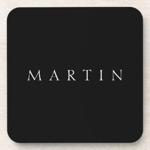 Classic Name (or word)   Black & White Coaster