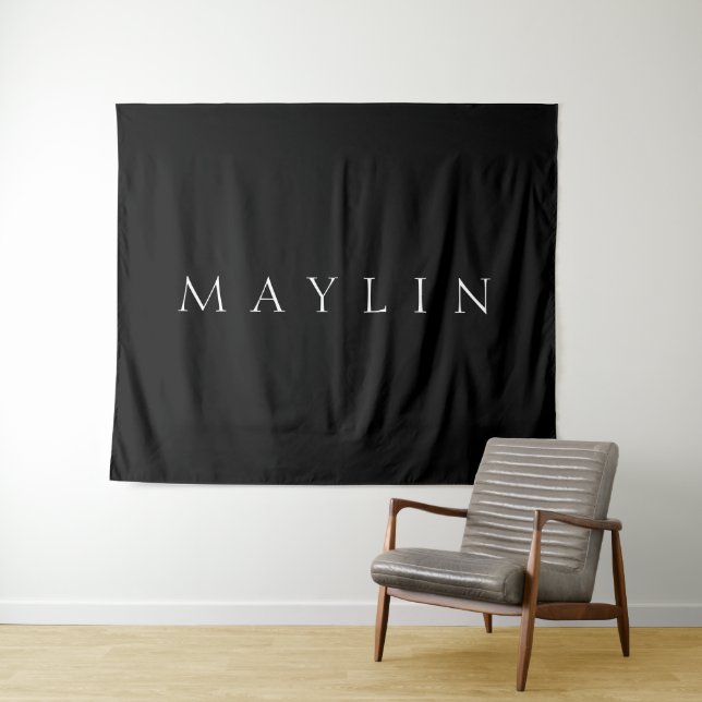 Classic Name or Word | Black & White Tapestry (In Situ (Horizontal))
