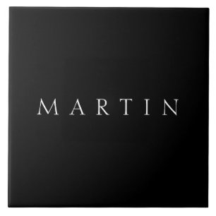 Classic Name (or word) Black & White Tile