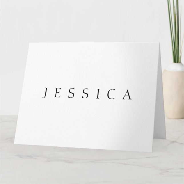 Classic Name (or word) Card (Front)