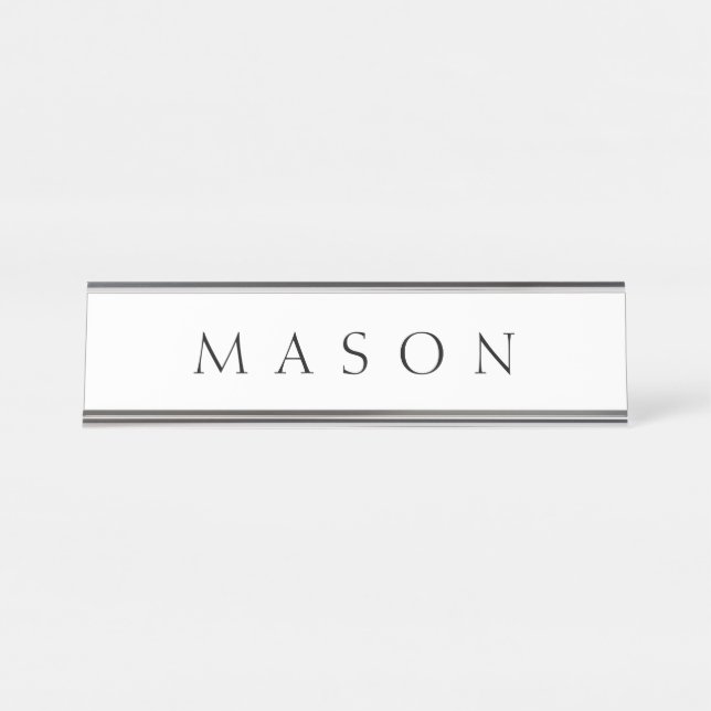 Classic Name (or word) Desk Name Plate (Front)