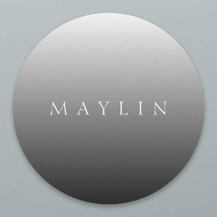 Classic Name or Word Gradient Grey