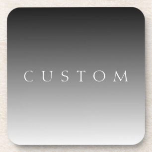 Classic Name or Word   Gradient Grey Coaster