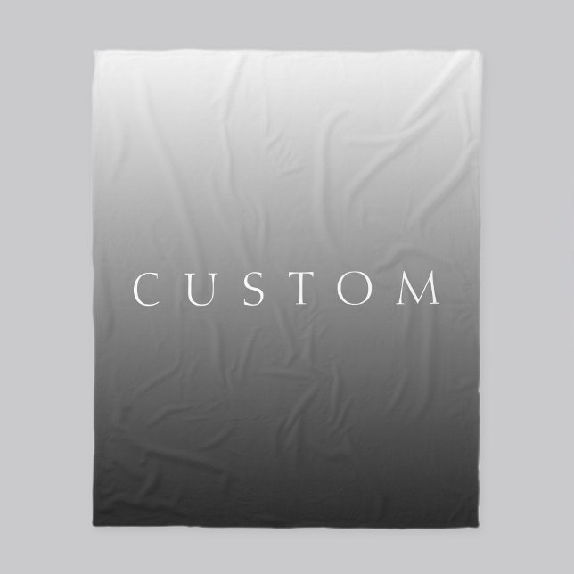 Classic Name or Word | Gradient Grey Fleece Blanket (Creator Uploaded)