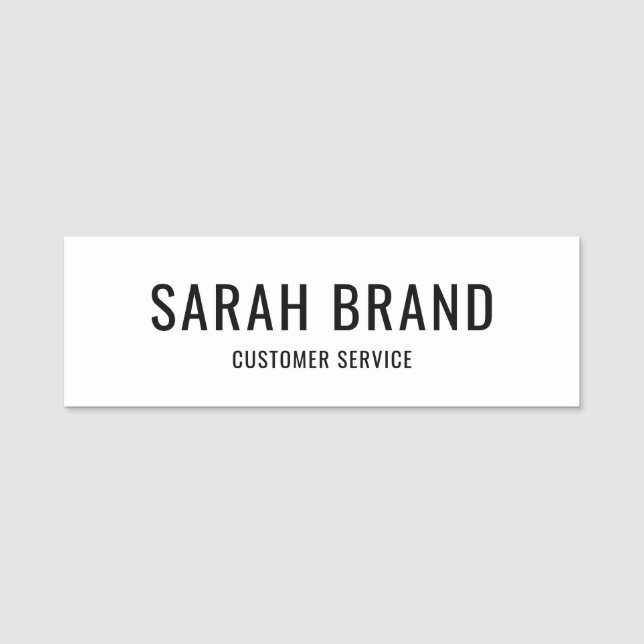 Classic Name Tag with Job Title (Front)
