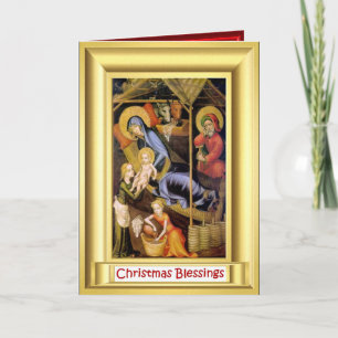 Classic Nativity scne Holiday Card