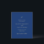 Classic Navy and Cream Wedding Save the Date<br><div class="desc">This design is part of a classic navy and cream wedding invitation suite featuring a simple yet elegant style. This timeless aesthetic is perfect for couples planning a formal, traditional, or black-tie wedding. The deep navy paired with cream gives this design a sophisticated, romantic feel that is great for a...</div>