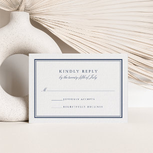 Classic Navy and White RSVP