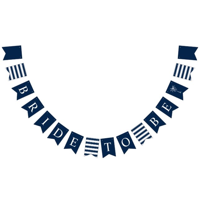 Classic Navy Bachelorette Party Banner Flags (All)