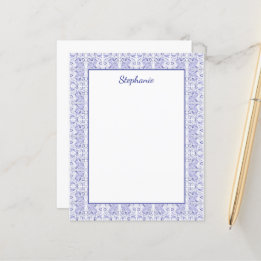 Classic Navy Blue Bunny Rabbit Birds Personalized