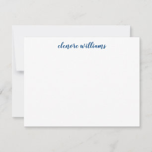 Classic Navy Blue Stylish Modern Elegant Script Card