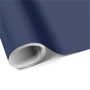 Classic Navy Blue Svelte Ivory Pinstripes Wrapping Paper